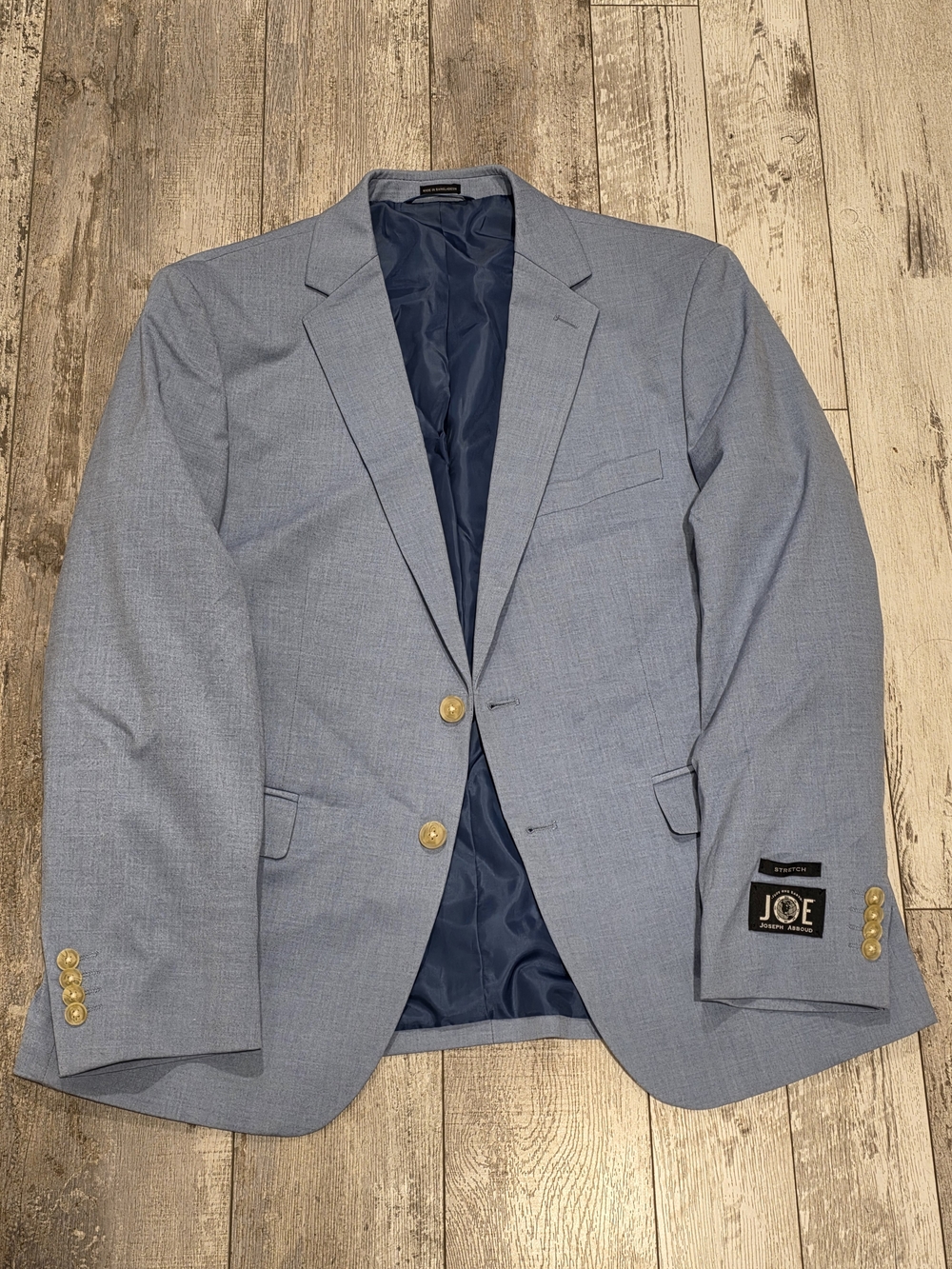 42S Men's "Joe" By Joseph Abboud Powder Blue Blazer 2 Button New Sport Coat